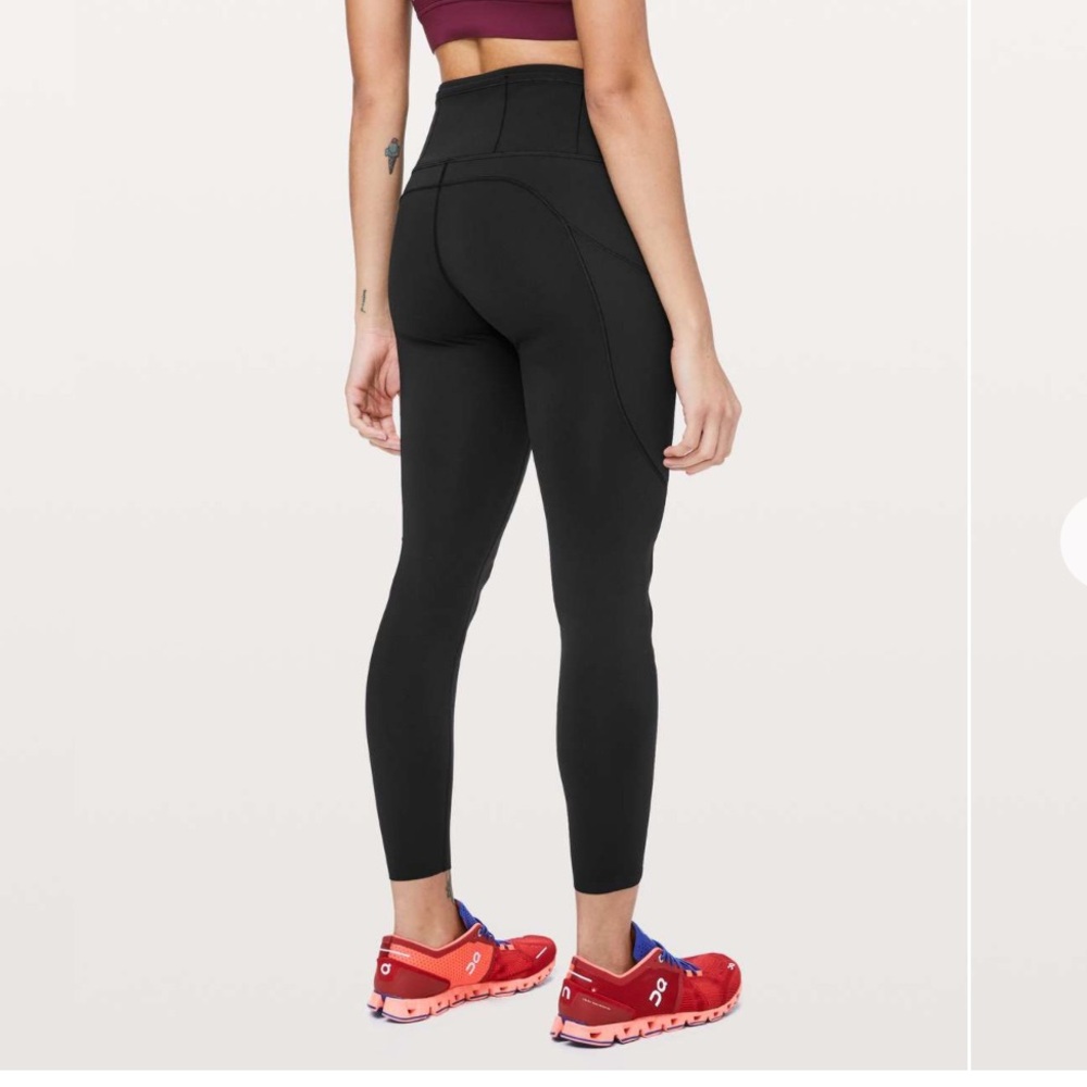 Lululemon Fast & Free 7/8 Tight II Non Reflective Nulux 25 Black Size 0 W5BXQS